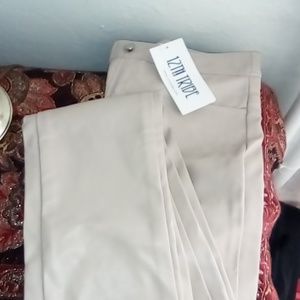Sm 12thTribe Riley Vegan Leather Beige Pants
